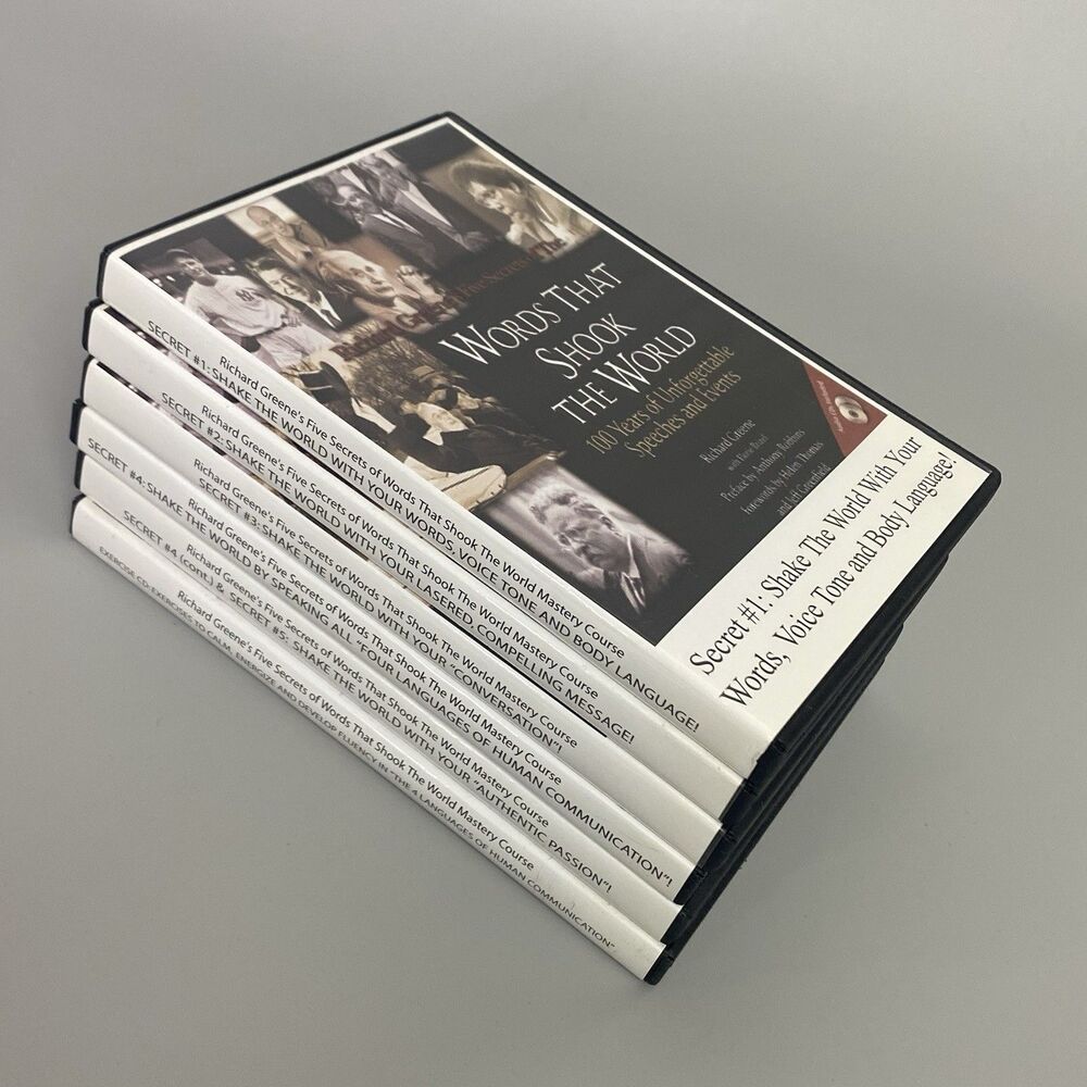 Words That Shook The World DVD Set Richard Greene Public Speaking Course